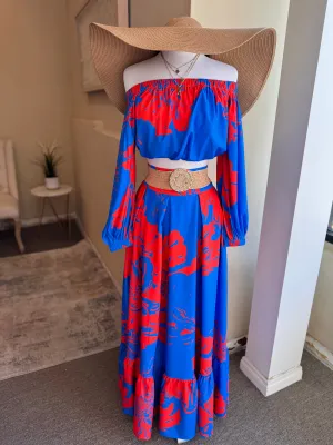 O/S Top & Wide Skirt Set