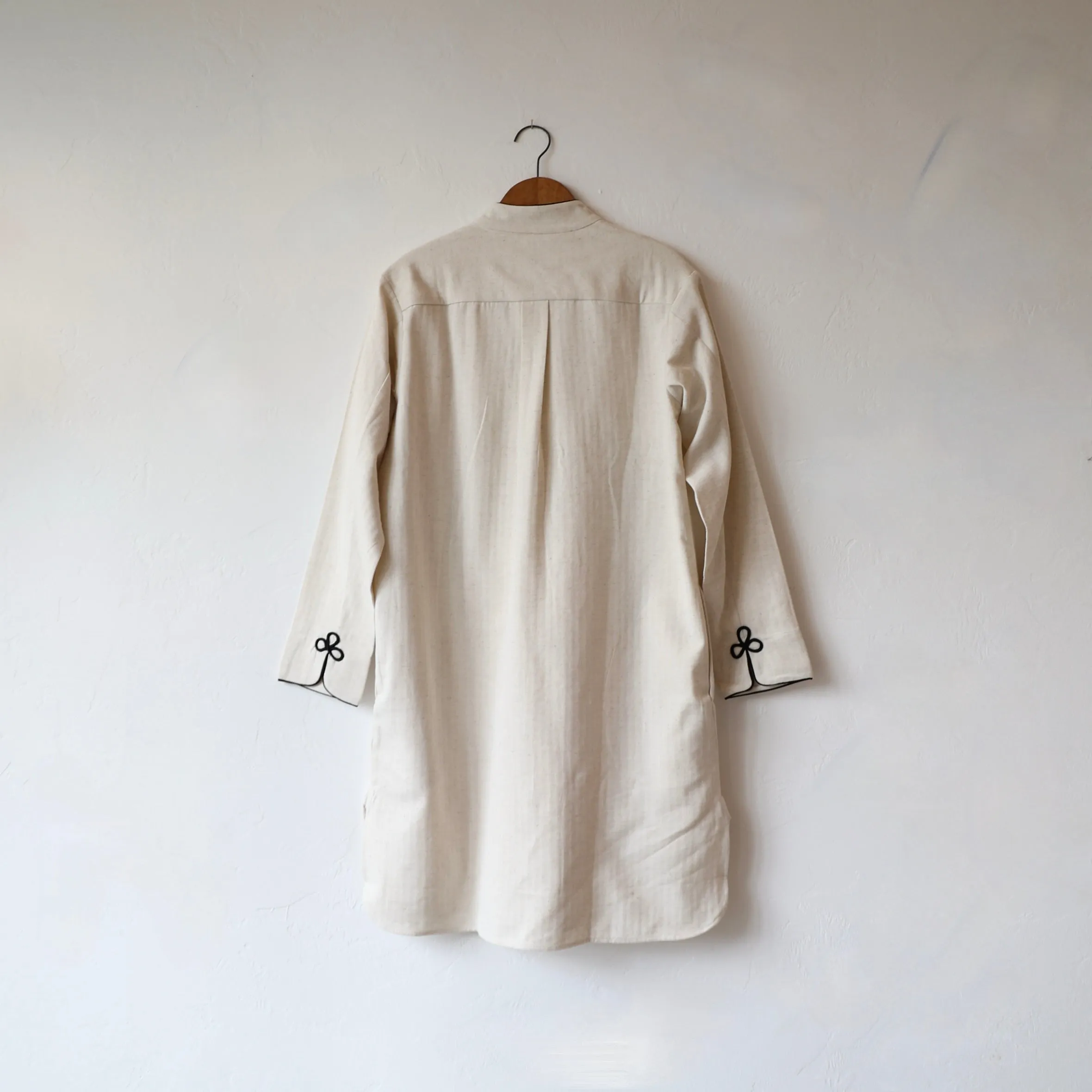 P. Le Moult Night Shirt - Natural Herringbone