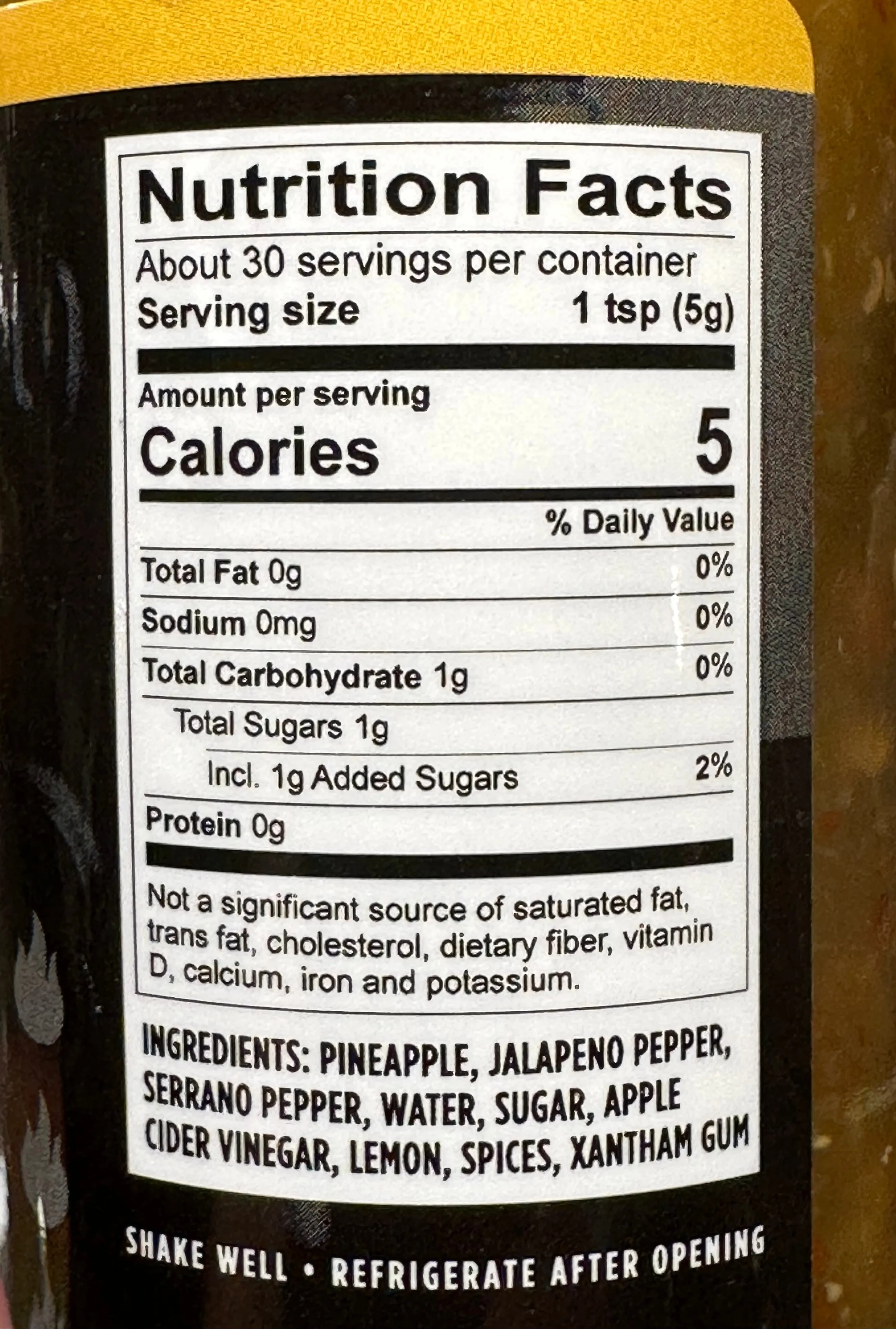 Pallotta Hot Pineapple Jalapeño Hot Sauce (No Sodium)