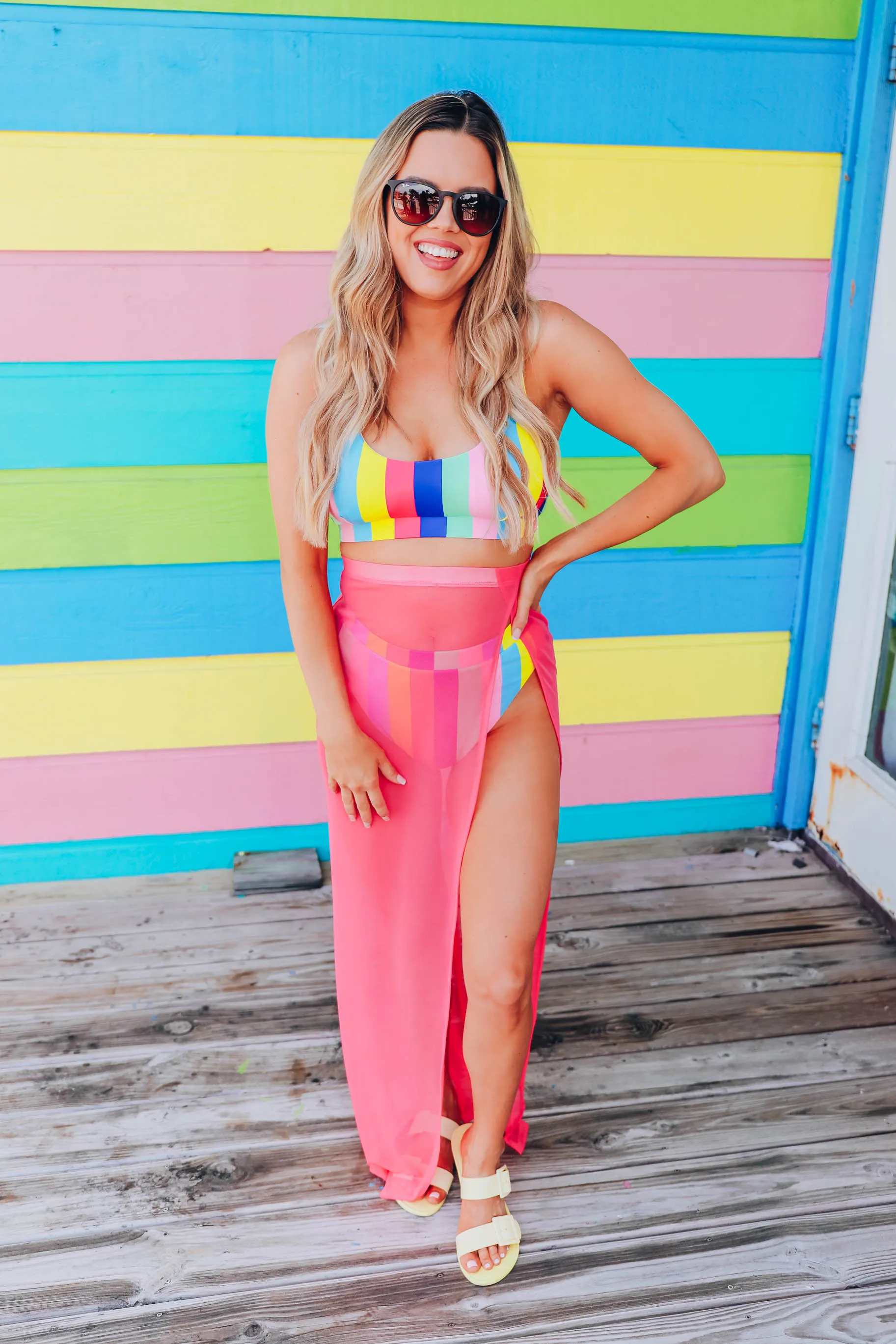 Paradise Mesh Skirt - Swimsuit Cover - Pink