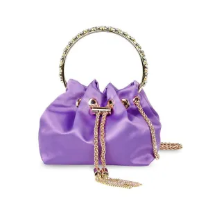 Paris Satin Bag- Violet