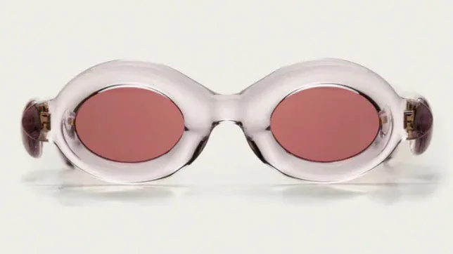 PEBBLE ROUND-Crystal Pink / Dark Red