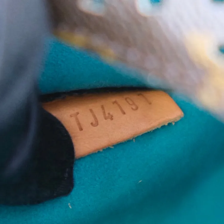 Perforated Monogram/Turquoise Saumur 30