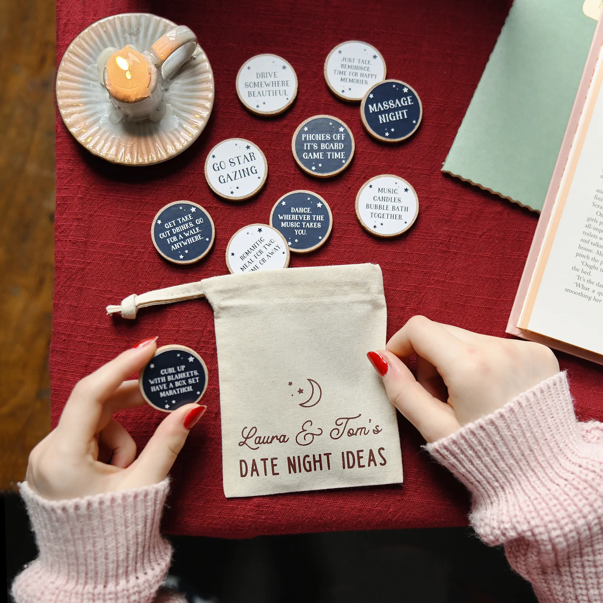 Personalised Simple Date Night Ideas Bag