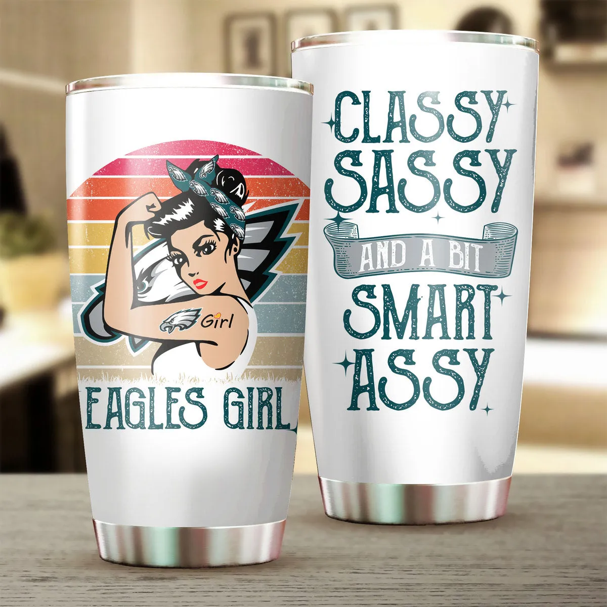 Philadelphia Football Girls Classy Sassy Tumbler