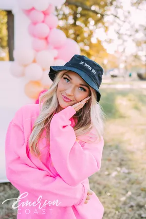 Pi Beta Phi PR Simple Black Bucket Hat