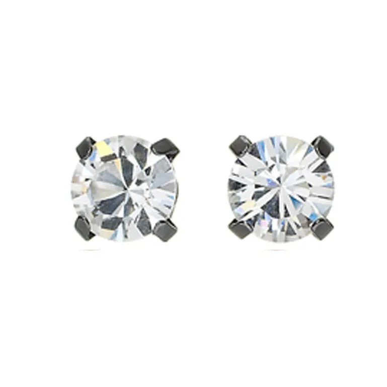 Pilgrim Silver Small Crystal Earrings