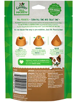 Pill Pockets Peanut Butter Caps Dog Treats