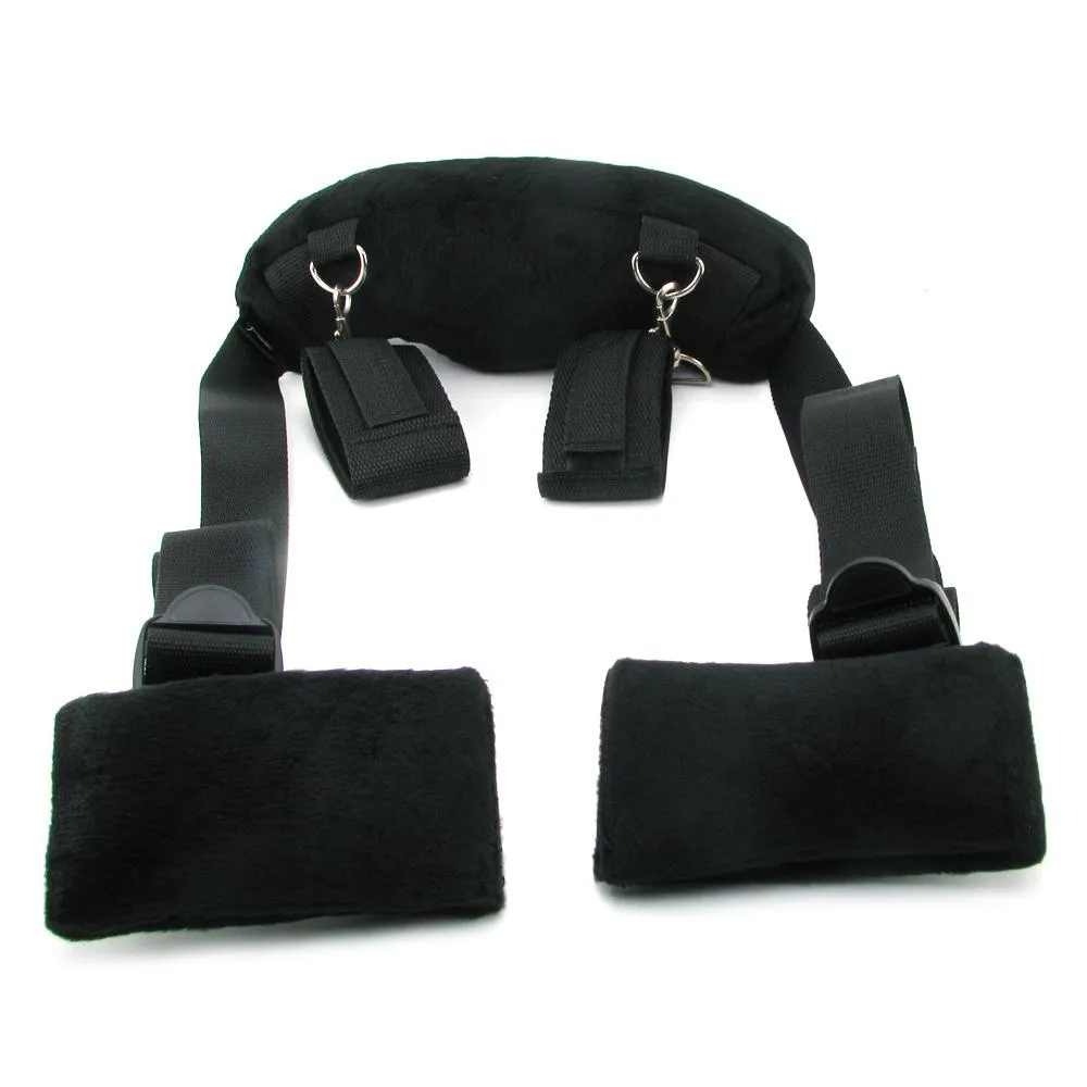 Pipedream Fetish Fantasy Series Adjustable Position Master With Cuffs Black