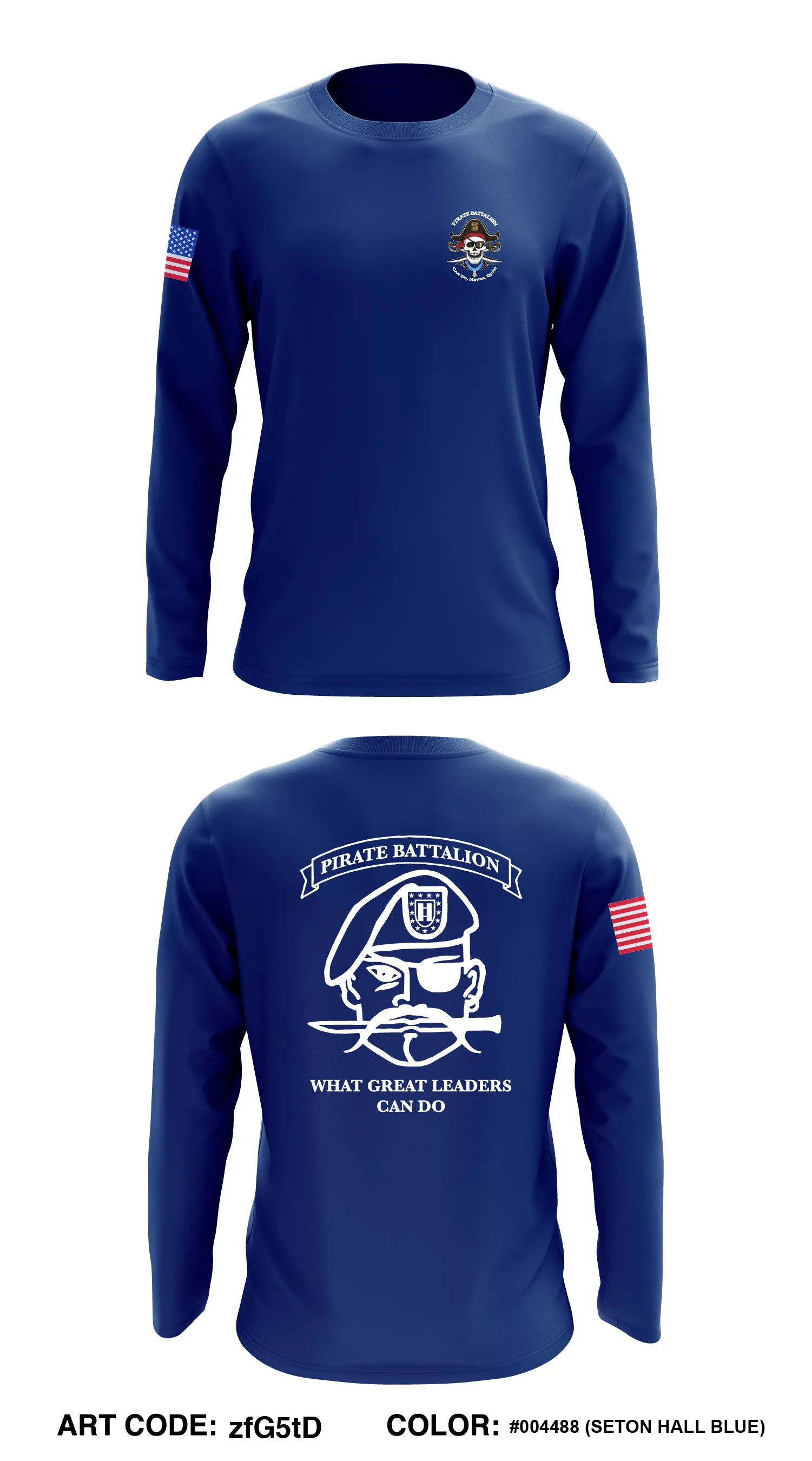 Pirate Battalion Core Men's LS Performance Tee - zfG5tD