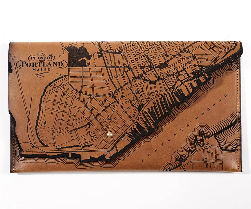 Portland, Maine Map Clutch