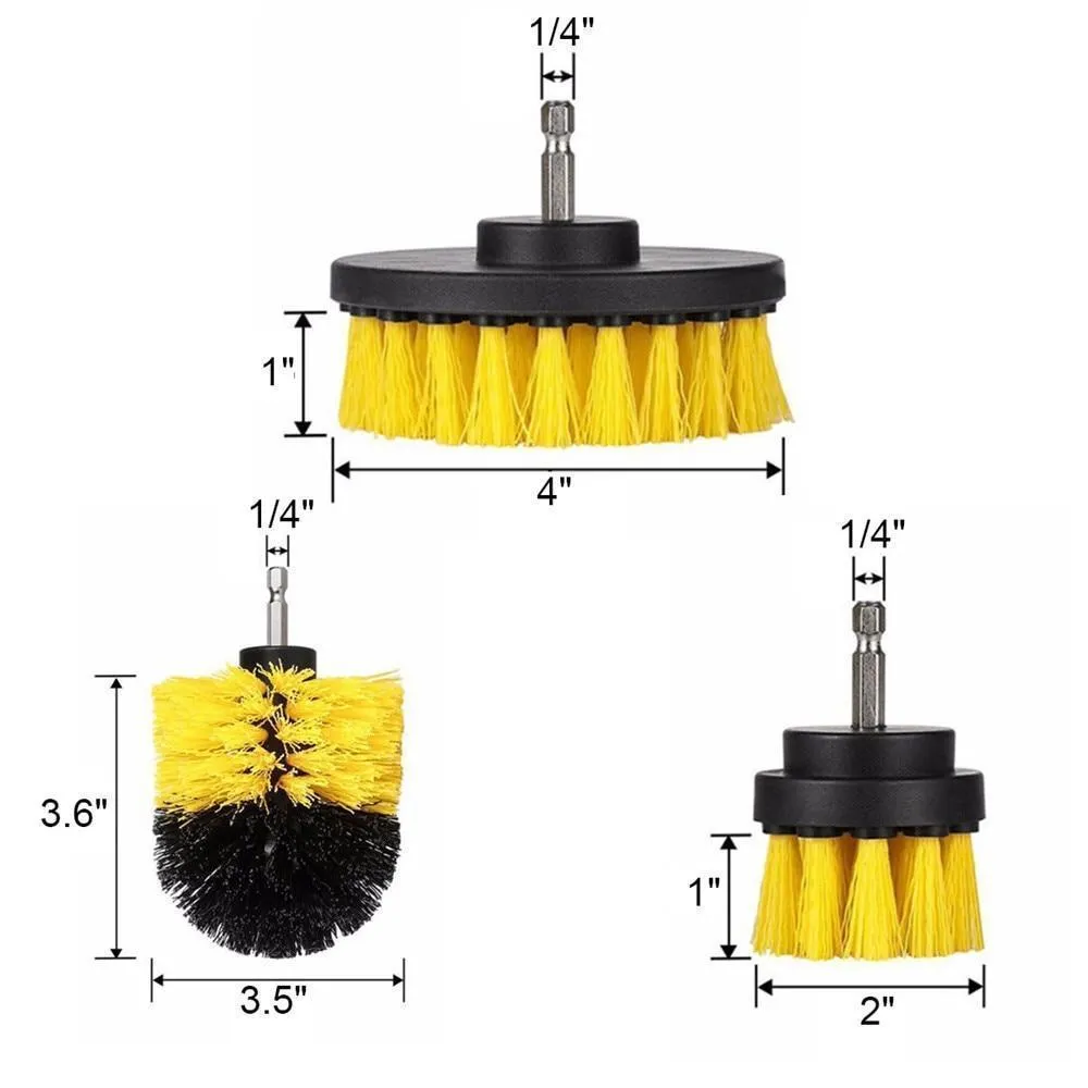 Power Cleaning Scrub Brush (Set of 3)
