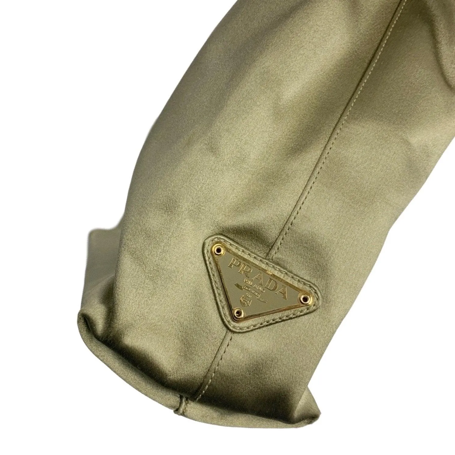 Prada Light Green Satin Chain Bag