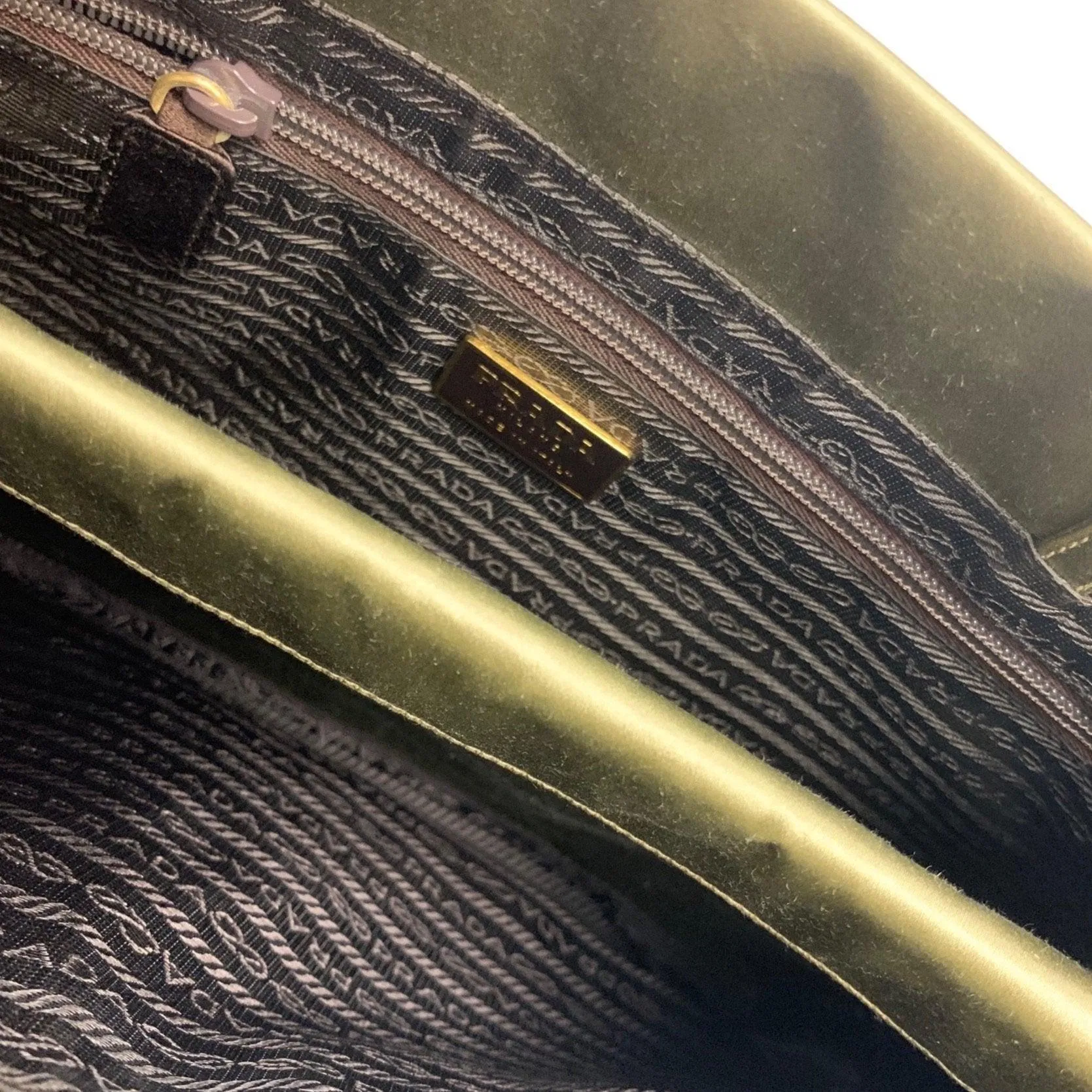 Prada Light Green Satin Chain Bag