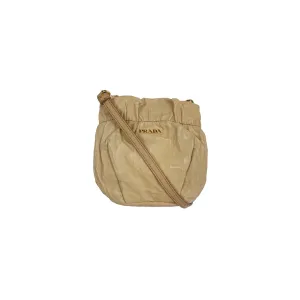 Prada Nude Leather Mini Crossbody