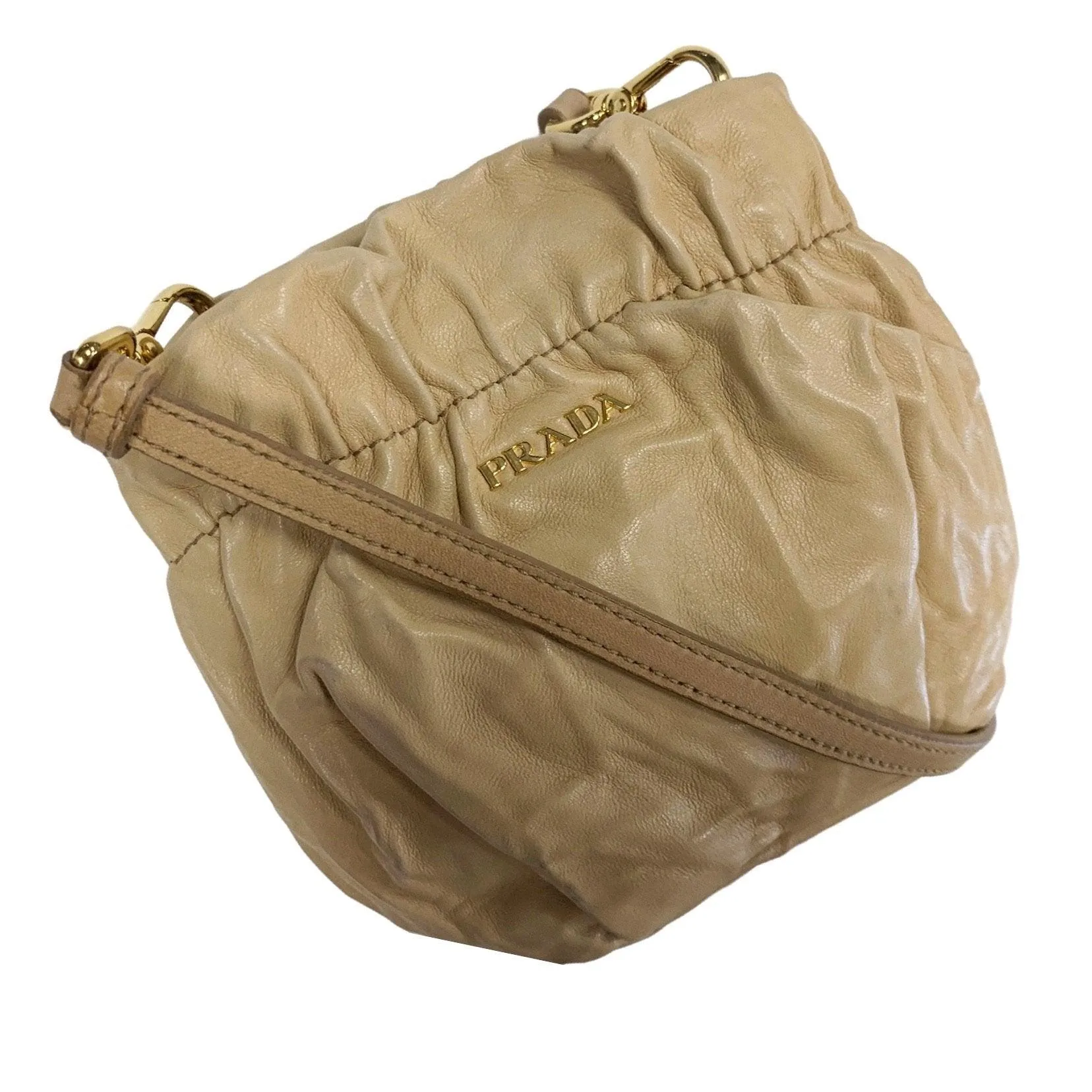 Prada Nude Leather Mini Crossbody