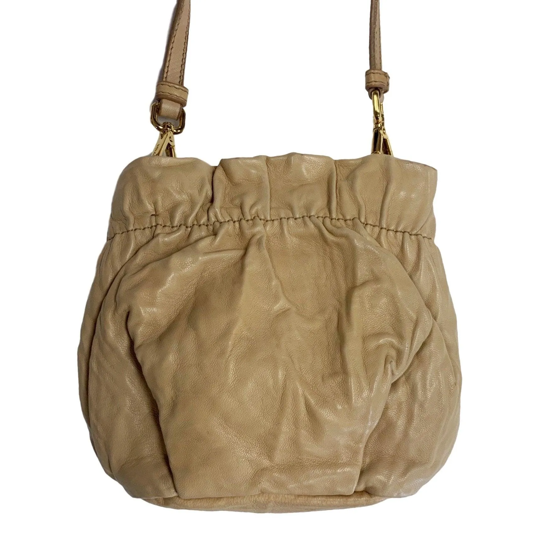 Prada Nude Leather Mini Crossbody
