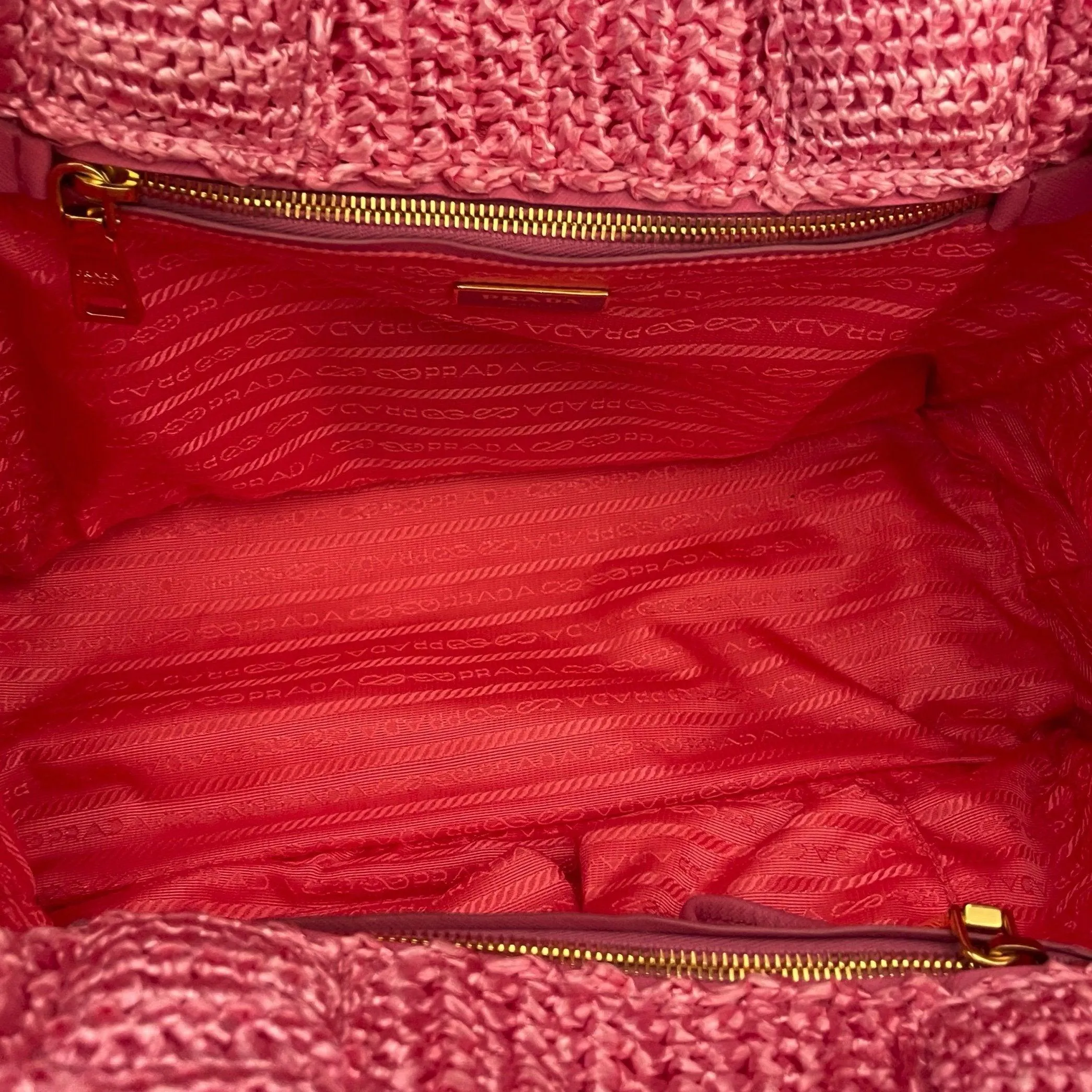 Prada Pink Fringe Jumbo Top Handle Bag