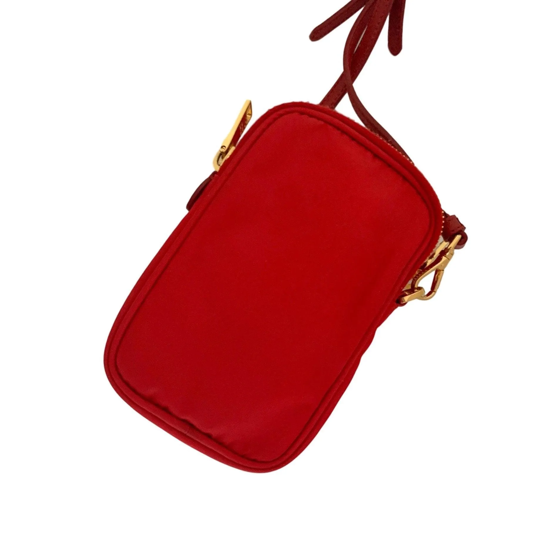 Prada Red Nylon Micro Crossbody Bag