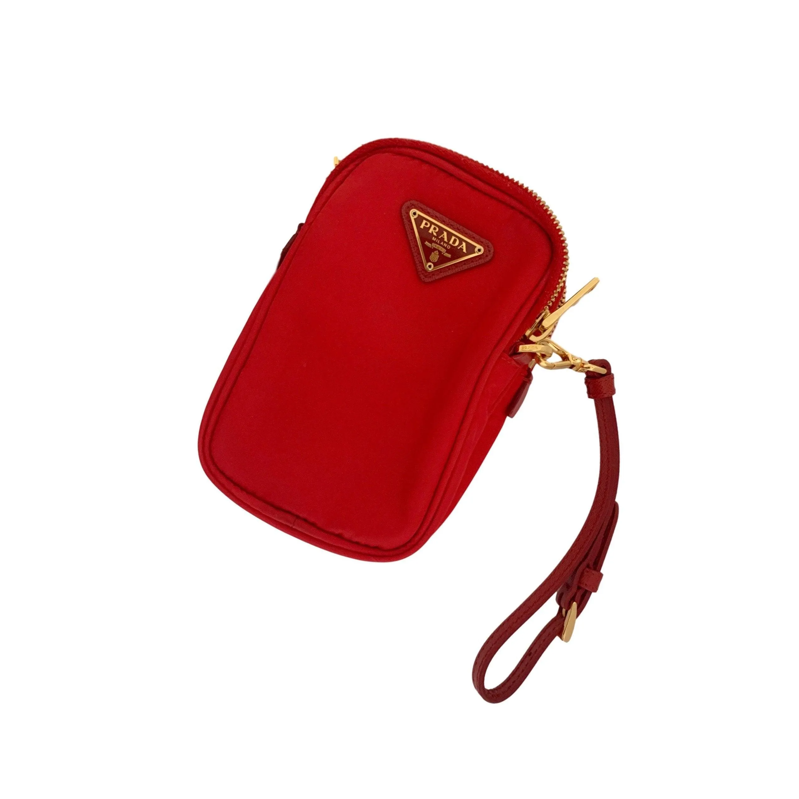 Prada Red Nylon Micro Crossbody Bag