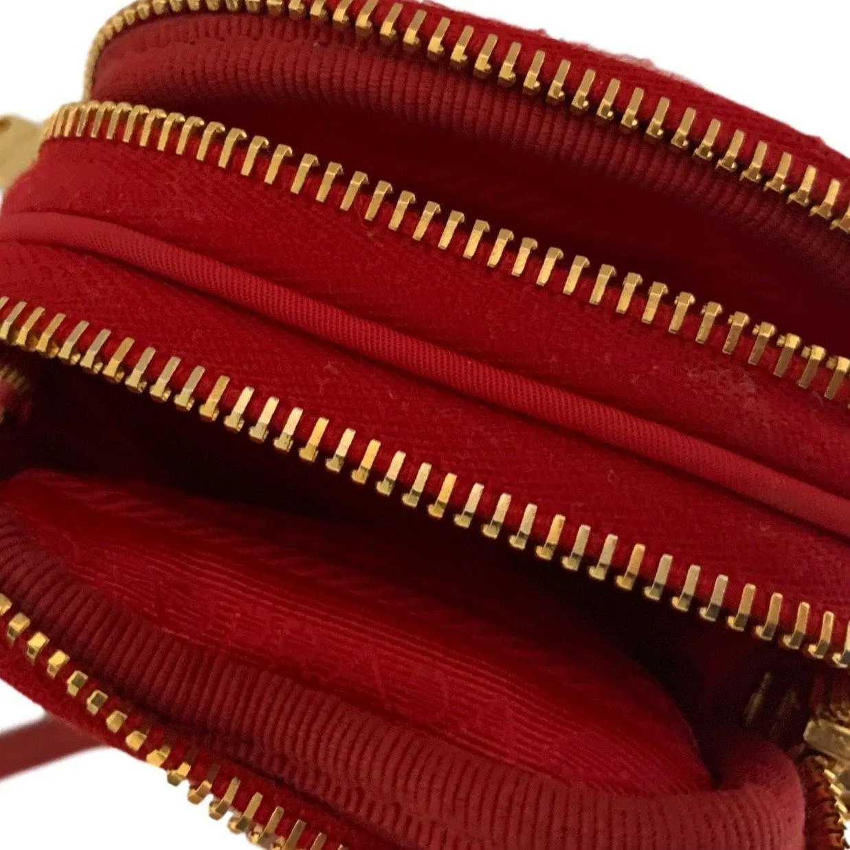 Prada Red Nylon Micro Crossbody Bag