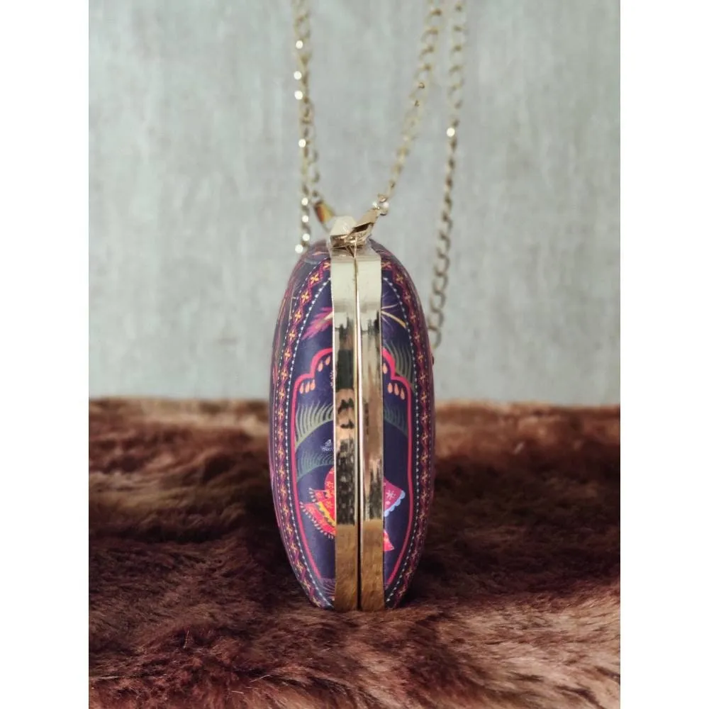 Printed  Metal evening Clutch handbags | Evening clutches | Indian art bags | Gift for girlfriend| Gift for sister | Birthday gift