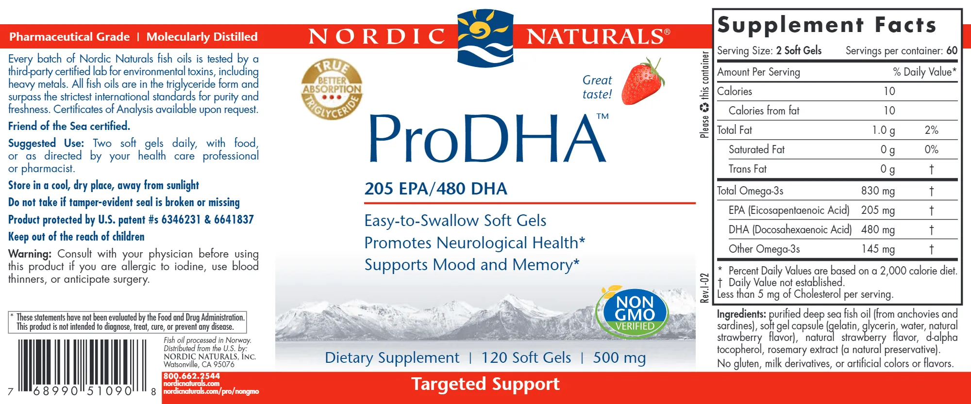 ProDHA 120 Soft Gels Strawberry