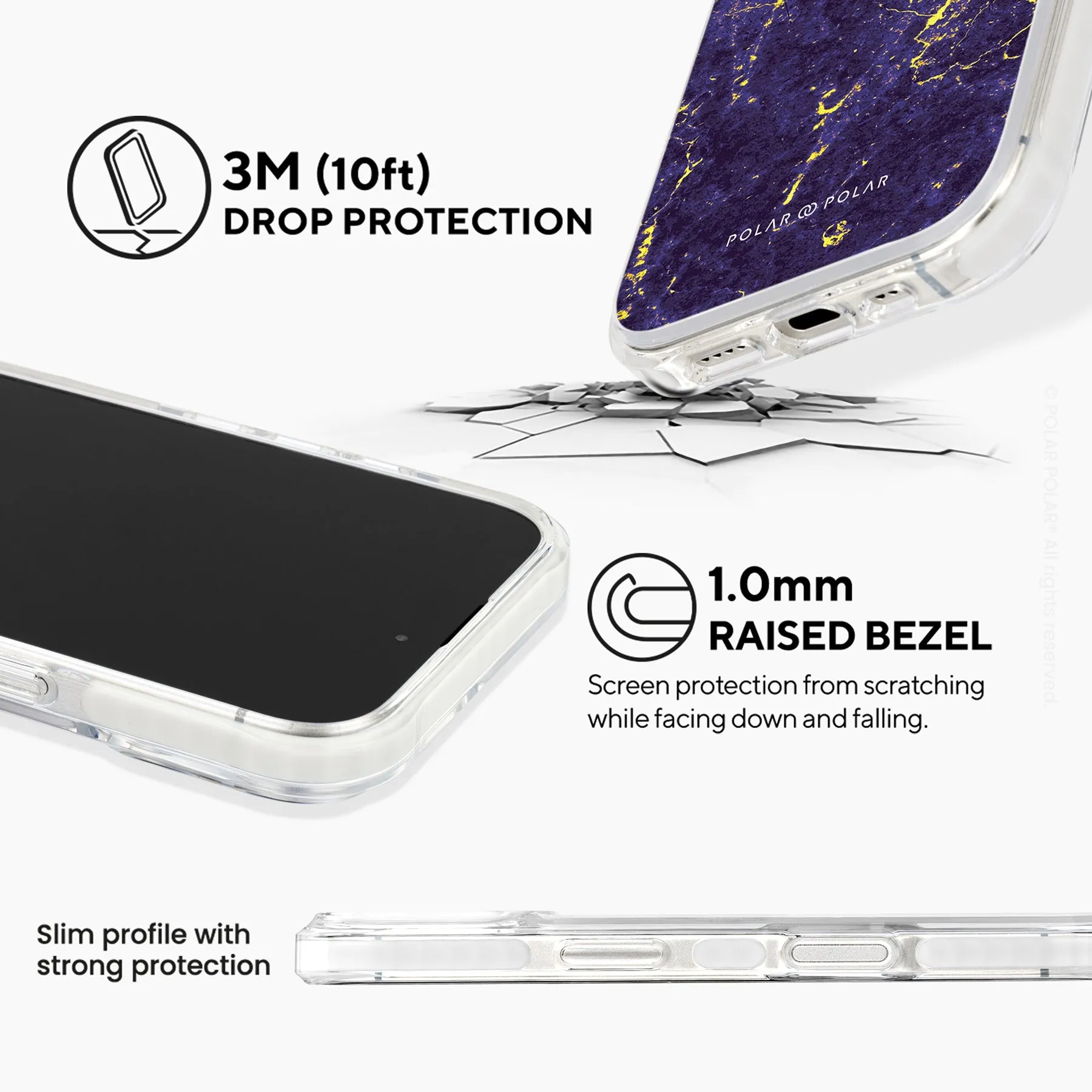 Purple Night - iPhone 16 Plus Clear Bumper MagSafe Case