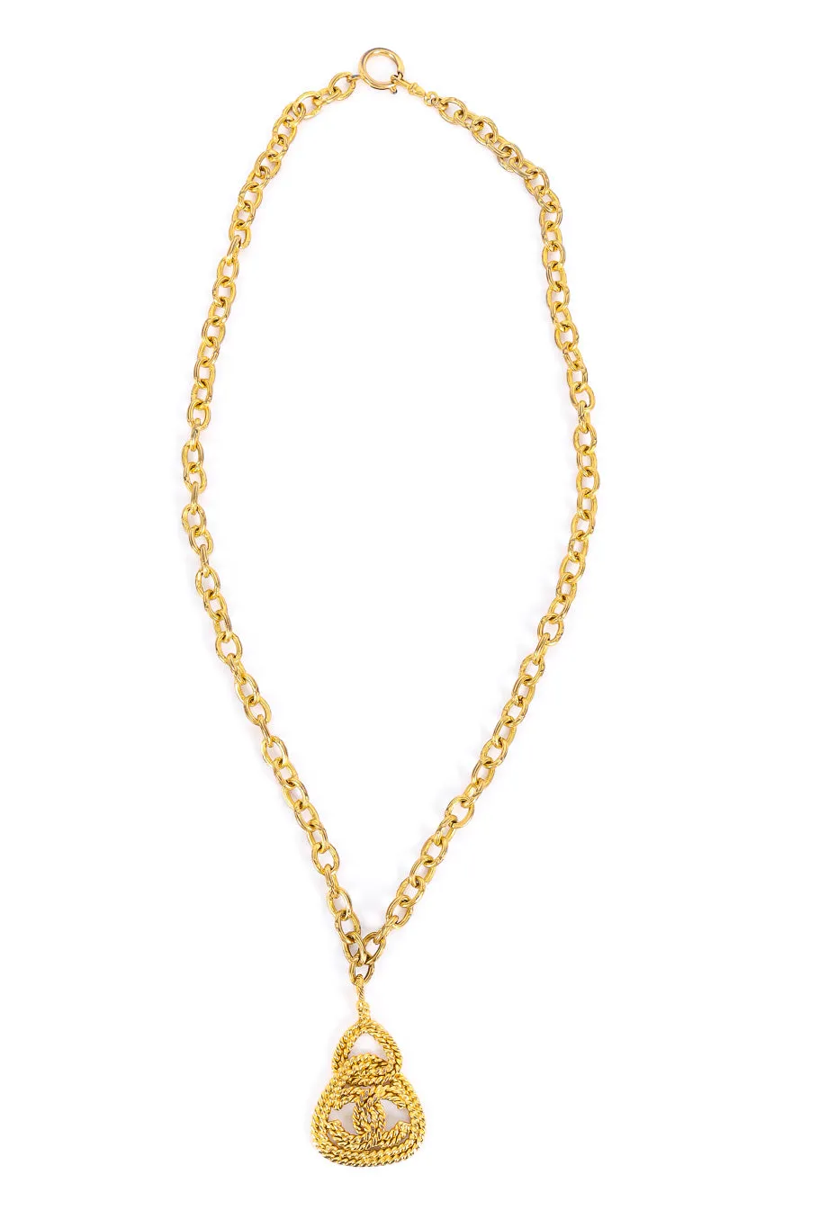 Pyramid CC Pendant Necklace