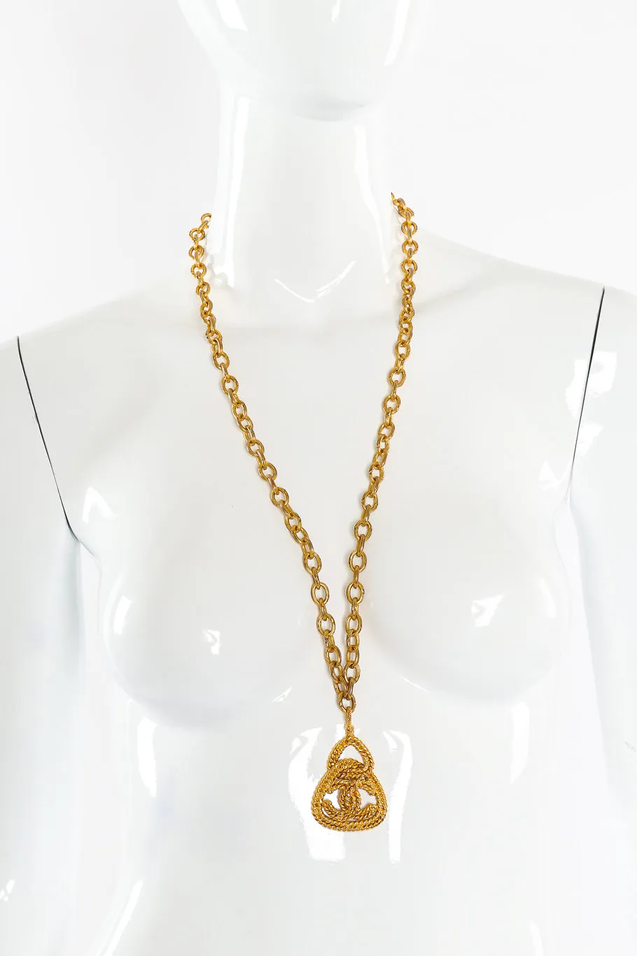 Pyramid CC Pendant Necklace