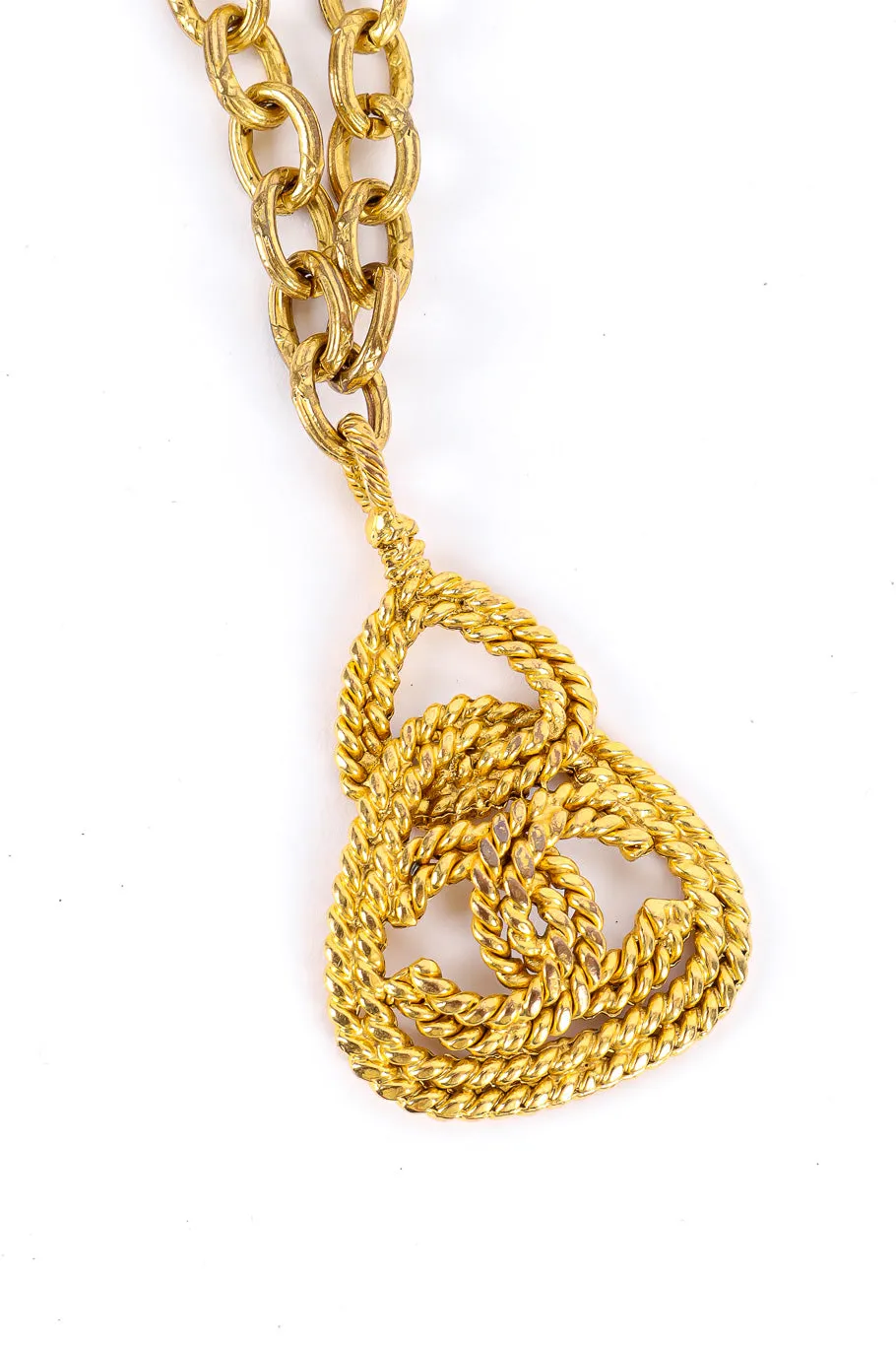 Pyramid CC Pendant Necklace