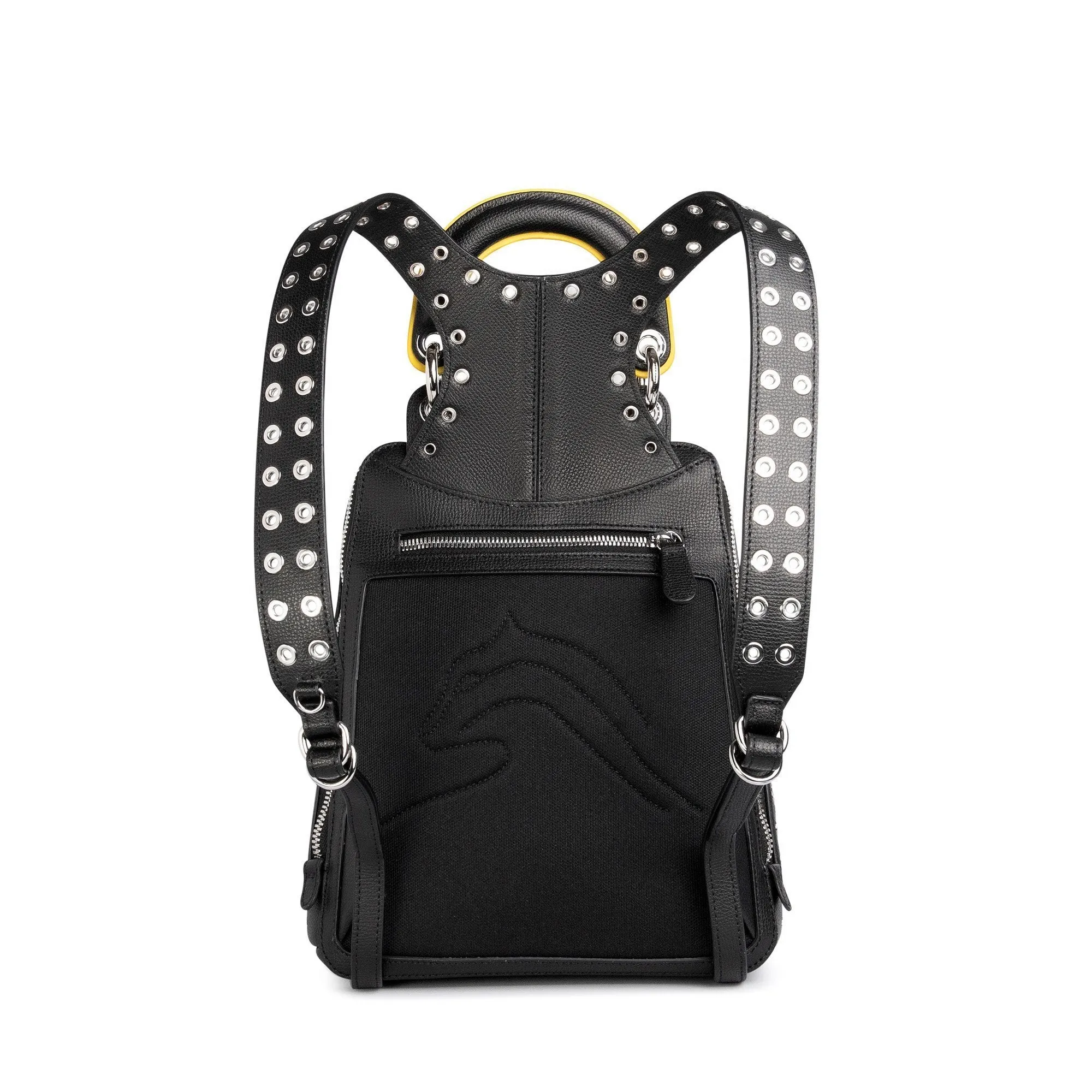 Racer Mini: Women's Designer Backpack in Black Leather