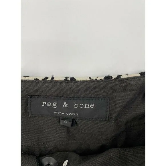 Rag &amp; Bone Shorts Sz 8 Beige Black Wool Blend Knit Dressy Formal