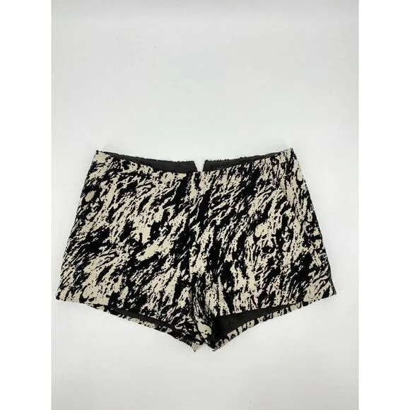 Rag &amp; Bone Shorts Sz 8 Beige Black Wool Blend Knit Dressy Formal