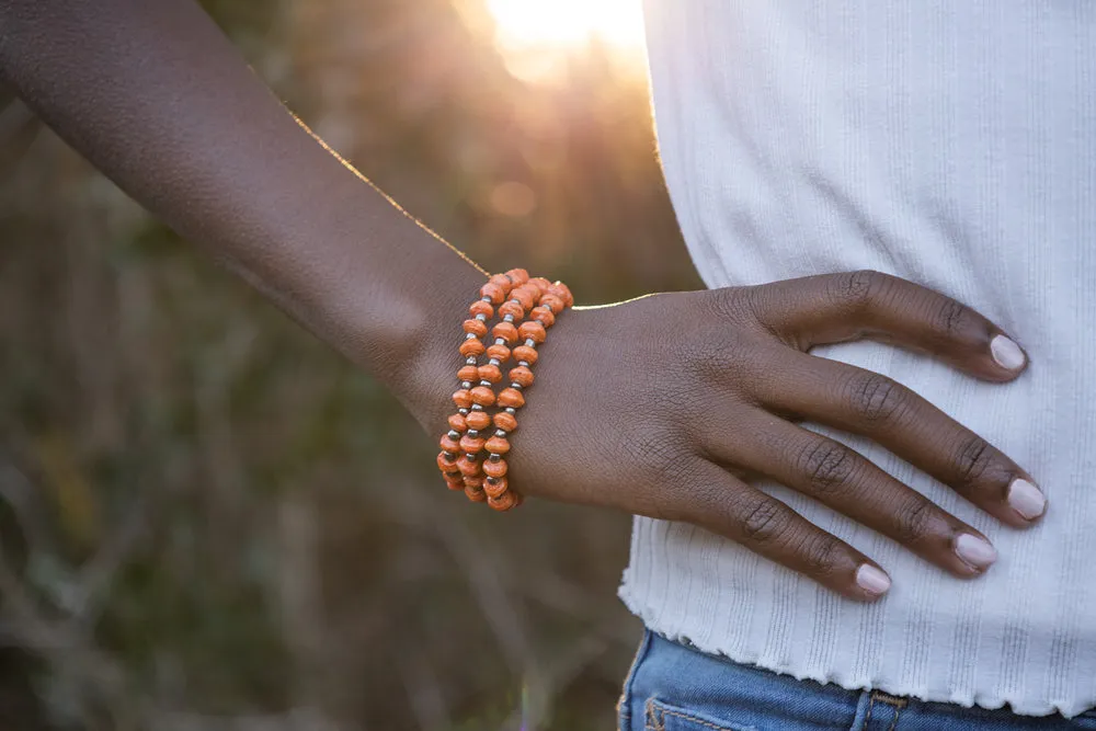 Recycled Paper Bead Bracelet - Pretty