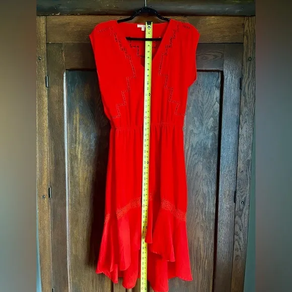 Red Nordstrom High-Low Hem Dress