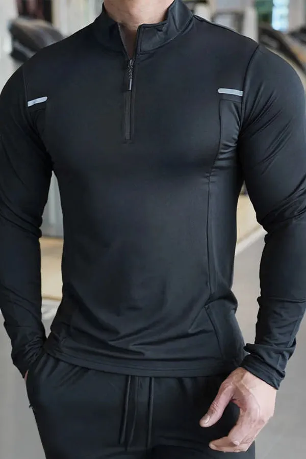Reflective Performance Quarter-Zip Long Sleeve