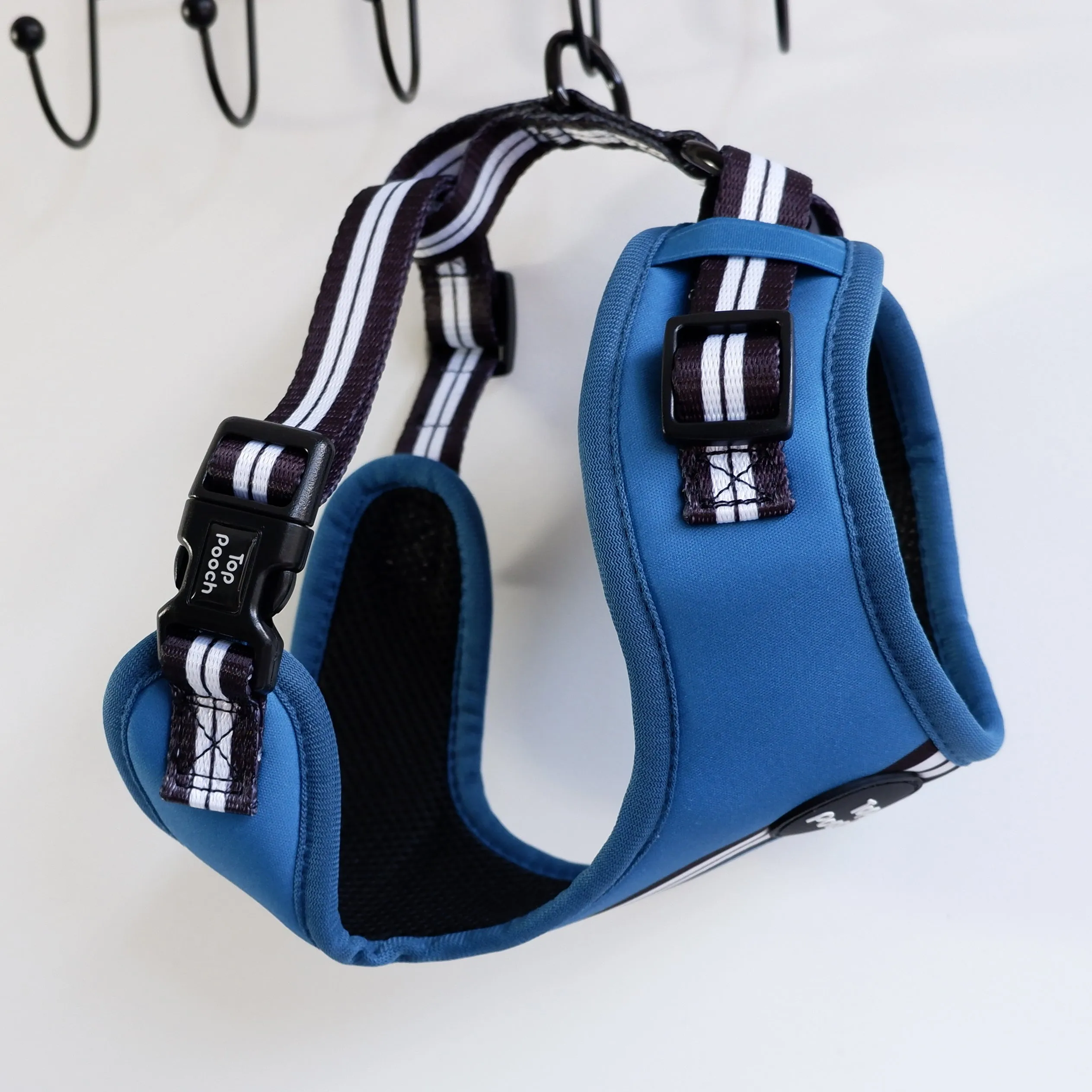 Retro Stripe Dog Harness - RAF Blue