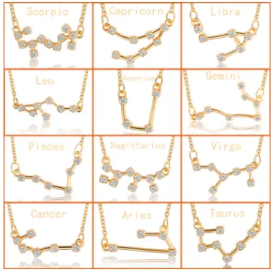 Rhinestone Constellation Necklace
