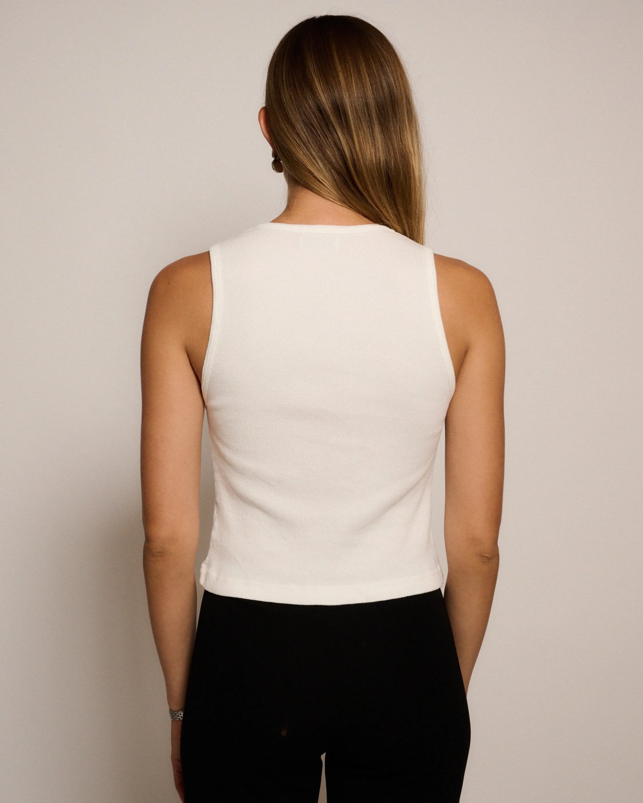 RLT RIBBED TANK - WHITE