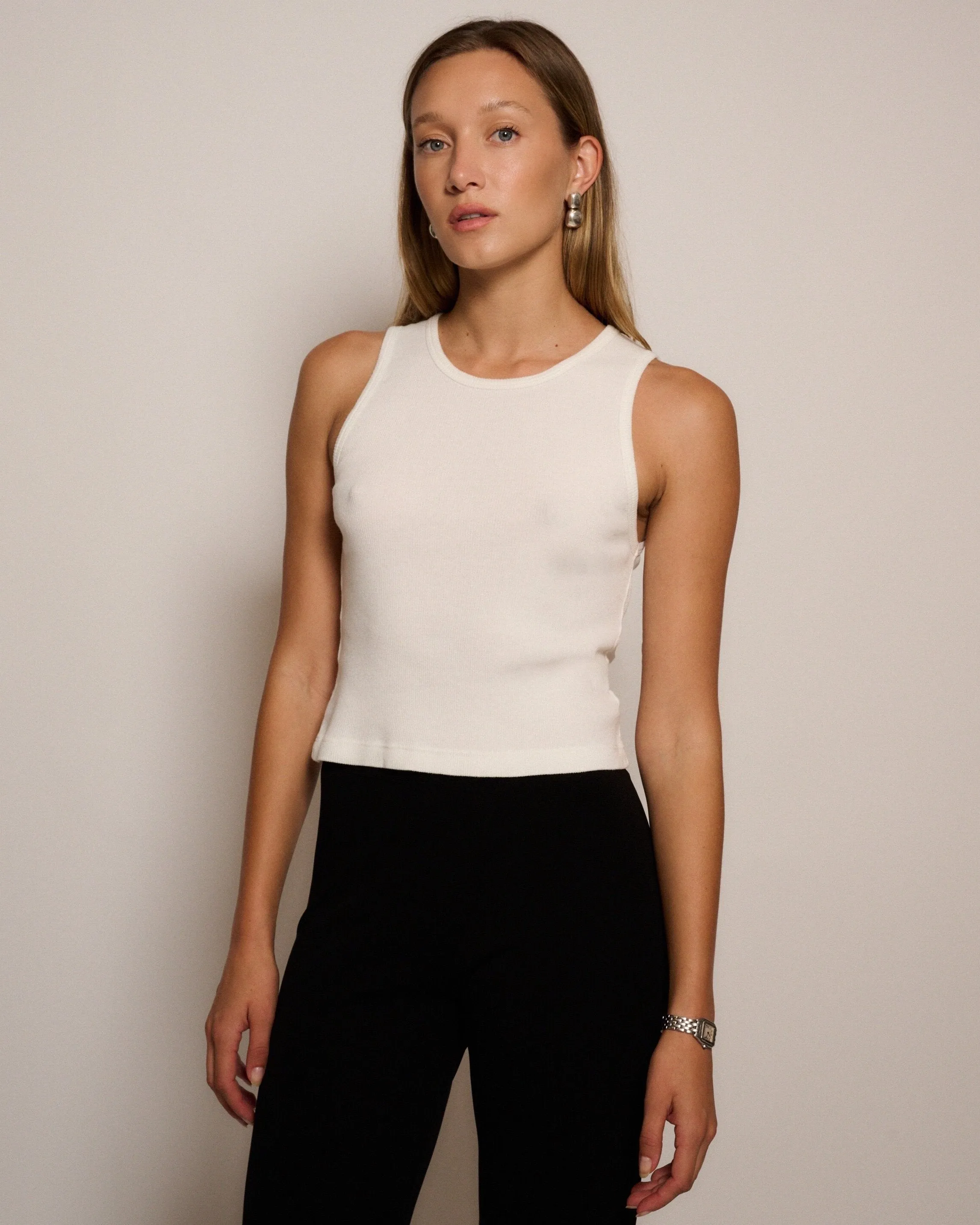 RLT RIBBED TANK - WHITE