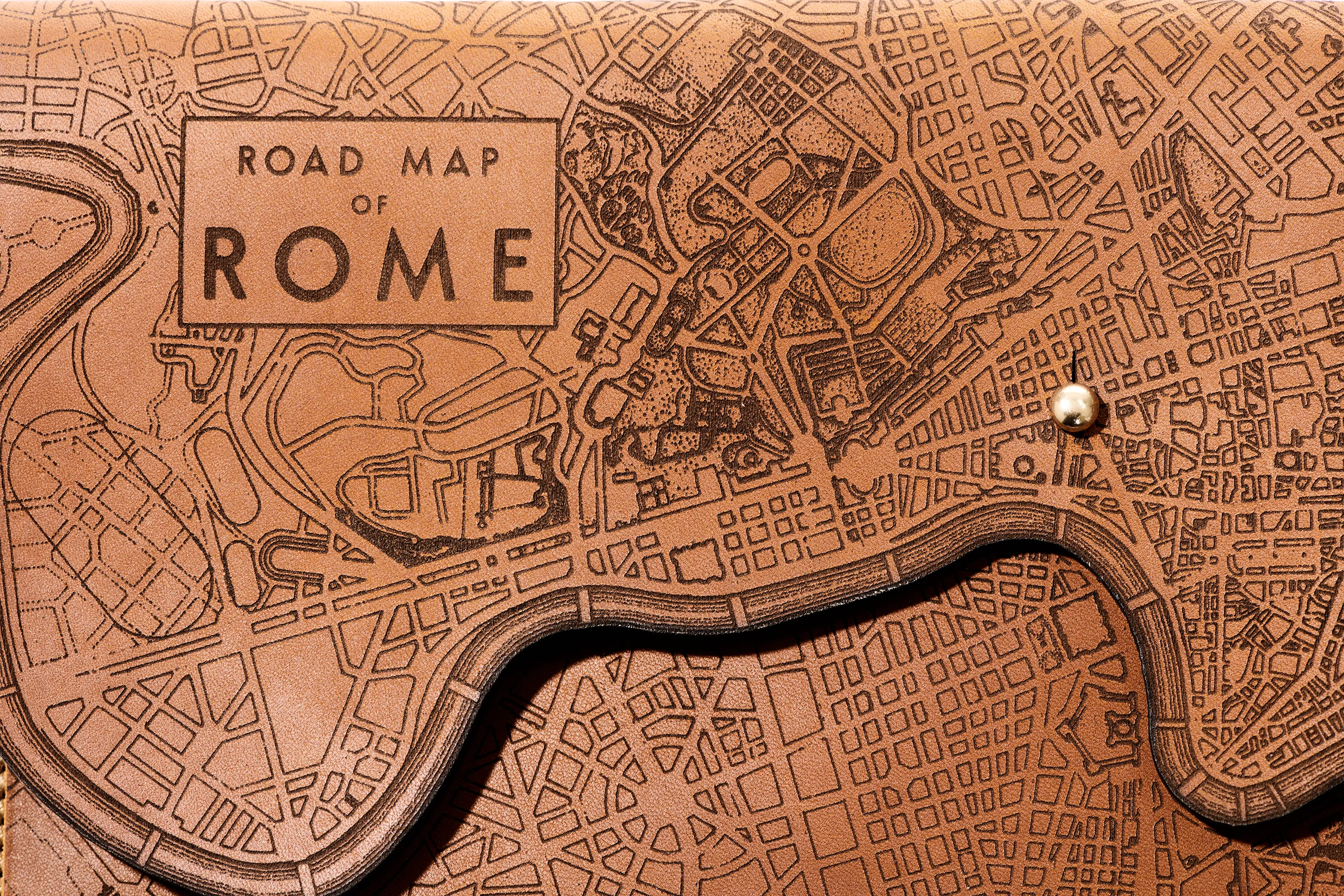 Rome Map Clutch