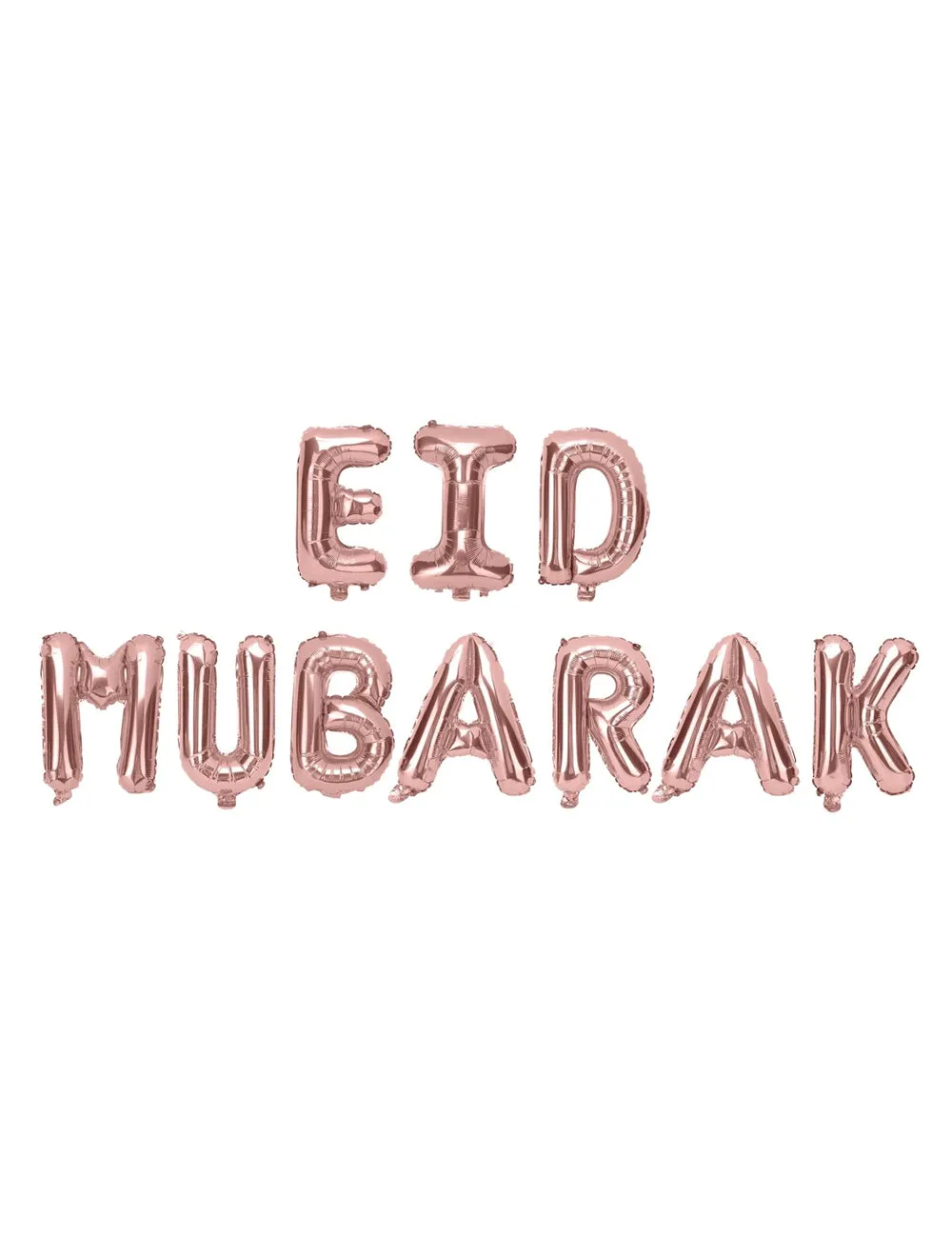 Rose Gold 'Eid Mubarak' Foil Letter Balloons