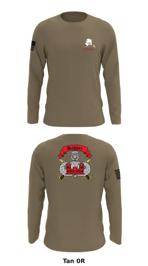 Sapper Company, 6th BEB, 4-25 IBCT (ABN) Store 2 Core Men's LS Performance Tee - 0R]