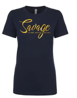 Savage In Glitter Print