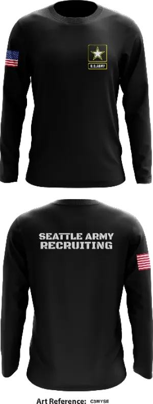 Seattle Army Recruiting Core Men's LS Performance Tee - C3mysE