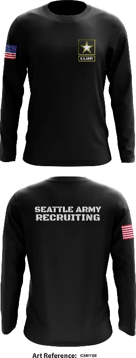Seattle Army Recruiting Core Men's LS Performance Tee - C3mysE