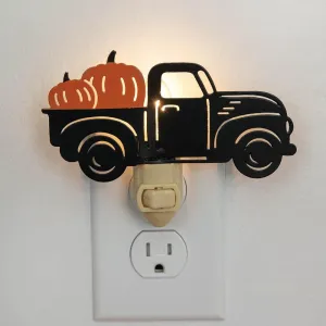 Set of 4 Cozy Black Harvest Truck Night Lights