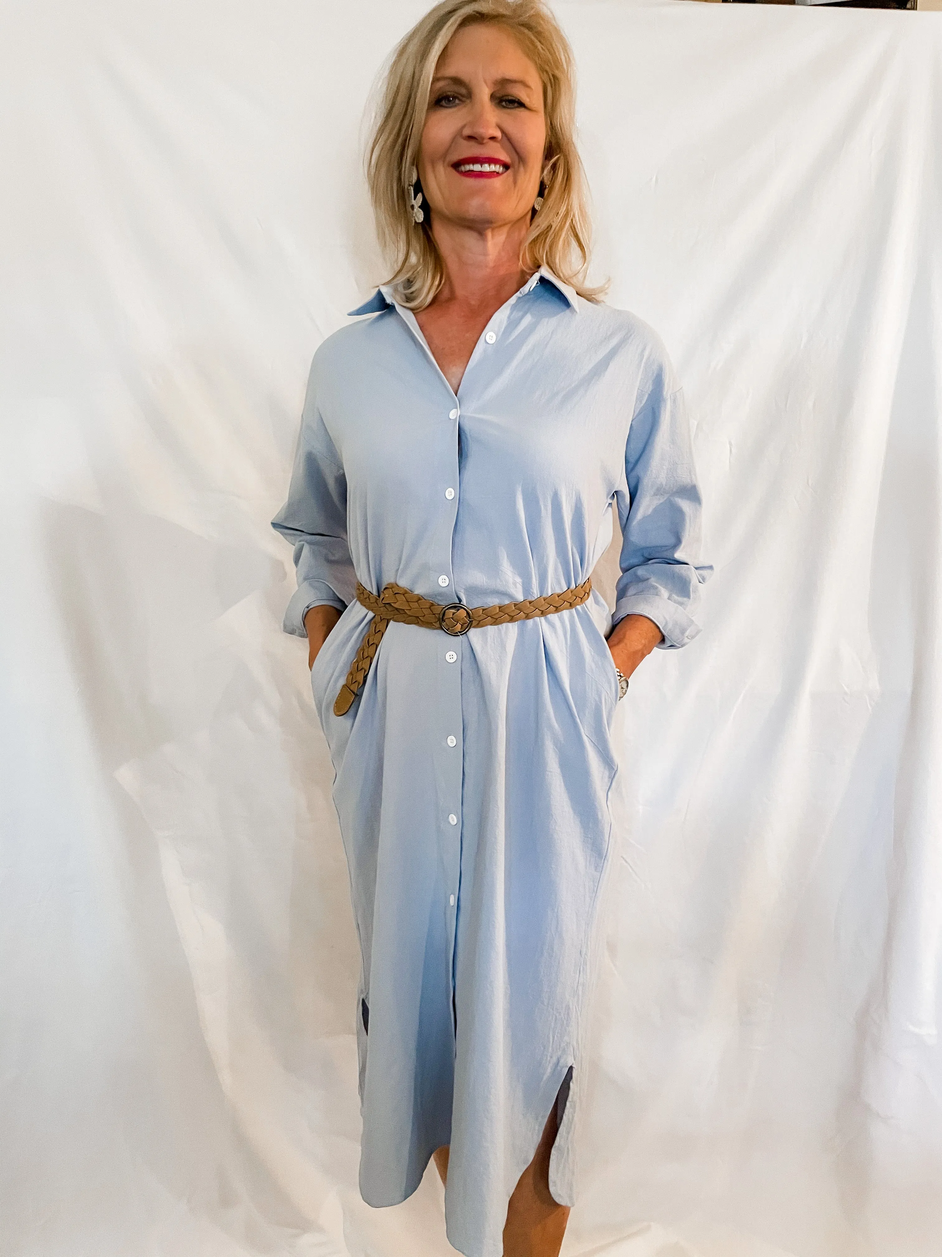 Set Sail Blue Midi Dress