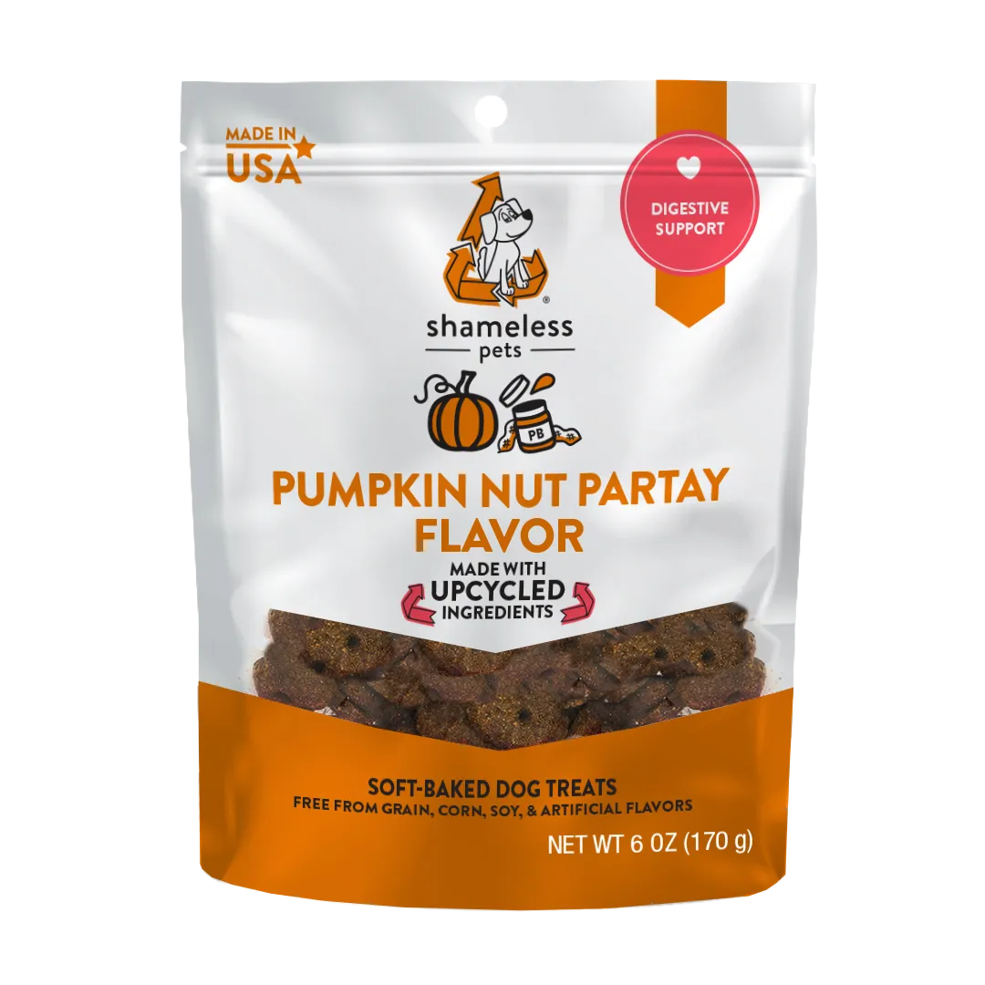 Shameless Pumpkin Nut ParTay Grain-Free Soft-Baked Dog Treat (6-oz bag)